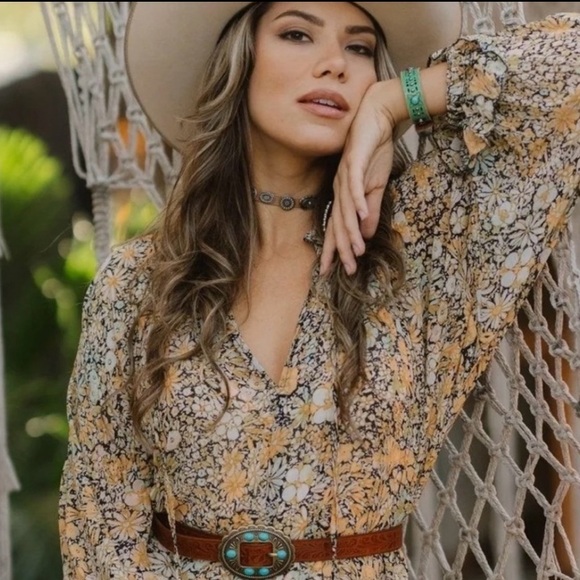 NWT MOST WANTED Leather Turquoise Stone Western Tooled Belt Size Lar… - Picture 4 of 6